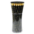 Hangjegyes grafitceruza radírvéggel - fekete ceruza arany hangjegy mintákkal