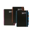 Regiszteres vonalas spirálfüzet - A4 - PUKKA Pad Neon Black Project Book - 100 lapos