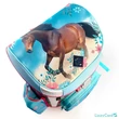 Kép 2/8 - Lovas prémium ergonómikus iskolatáska szett - Wild Beauty Blue 3 in 1