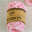 Papírzsineg / papír kötél - kétszínű Cre Art - fehér-rózsaszín