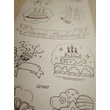 Kép 2/5 - Színezhető csillámos matrica - Happy Birthday / Szülinapos