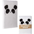 Kép 2/4 - Pandás napló plüss borítóval - A5 - Fluffies vonalas notesz
