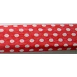 Kép 2/4 - Krepp papír 50x200 cm - piros alapon fehér pöttyös