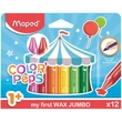 Kép 1/2 - Zsírkréta / Viaszkréta - Maped Color Peps Wax Jumbo - 12 szín