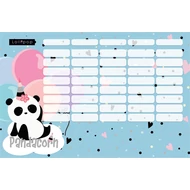 Panda-unikornisos nagy órarend - Lollipop Pandacorn