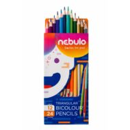Nebuló kétvégű színes ceruza készlet 12 db 24 szín