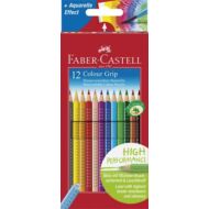 Színes ceruza készlet háromszögletű - 12 db/csomag - Faber-Castell Grip 2001