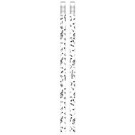 Hangjegyes grafitceruza radírvéggel - fehér ceruza fekete mintával