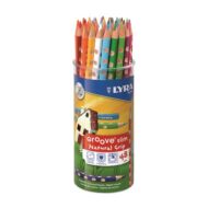 Lyra Groove háromszögletű színes ceruza készlet ceruzatartóban 2x24 szín