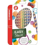 Stabilo EasyColour színes 12 színceruza készlet - 6 szín - jobbkezes