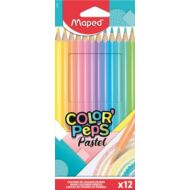Háromszögletű pasztell színes ceruza készlet 12 szín Color Peps Pastel