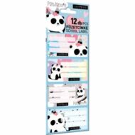 Panda unikornisos füzetcímke - 12 etikett/csomag - Lollipop Pandacorn
