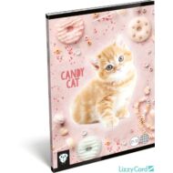Cicás kockás A5 füzet 27-32 - Kis Bagoly Candy Cat