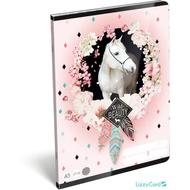 Lovas kockás A5 füzet 27-32 - Wild beauty rose