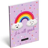 Happy Rainbow papírfedeles notesz A7 - It's all good jegyzetfüzet