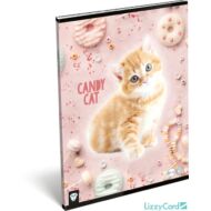 Cicás vonalas füzet - A4 - 81-32 - Kis Bagoly Candy Cat