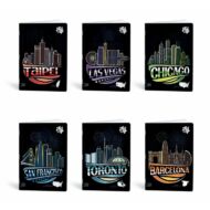 City vonalas füzet - A4 - 40+2 lap - Metallic Cities