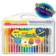 Aquarellkréta 3in1 - AMOS Twister Colorix 24 db/készlet - zsírkréta-pasztell-vízfesték