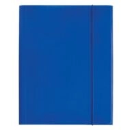 Gumis mappa A4 - egyszínű lakkozott karton 600gr - kék