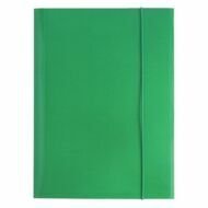 Gumis mappa A4 - egyszínű lakkozott karton 600gr - zöld