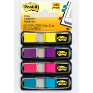Oldaljelölő címke - színes írható műanyag - 4x35 lap - 3M Post-it