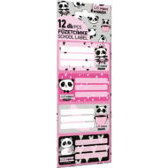 Pandás füzetcímke Lollipop Hello Panda - 12 db / csomag