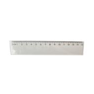 Műanyag vonalzó - 15 cm - átlátszó