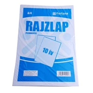 Fortuna félfamentes A4 rajzlap