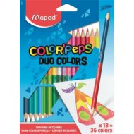 Maped Color Peps Duo kétvégű színes ceruza készlet 36 szín