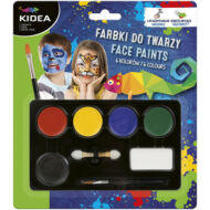 Kidea arcfestő készlet 6 színnel felvivő ecsettel
