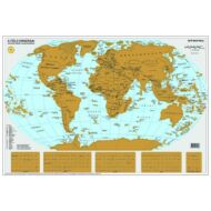 Föld országai kaparós térkép arany bevonattal