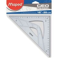 Háromszög vonalzó - 45° 26 cm átlátszó - Maped Geometric / Maped Graphic
