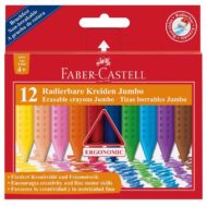 Zsírkréta -  Faber-Castell Jumbo radírozható háromszögletű - 12 szín