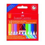 Zsírkréta -  Faber-Castell radírozható háromszögletű - 12 szín