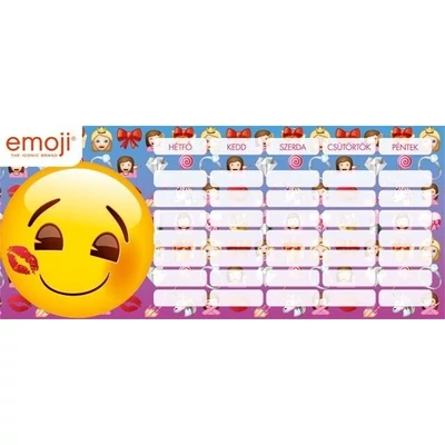 Emoji órarend - mini - Girls