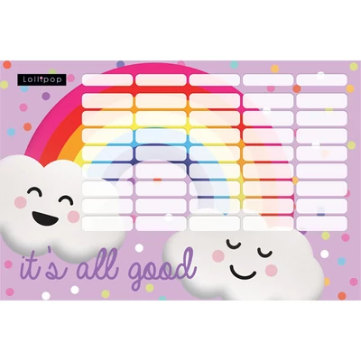 Happy Rainbow nagy órarend - Lollipop It's all good