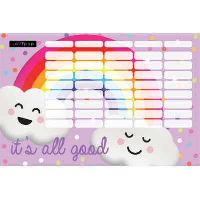 Happy Rainbow nagy órarend - Lollipop It's all good