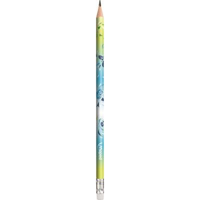 Grafitceruza HB háromszögletű radírral - Maped Mini Cute - kék