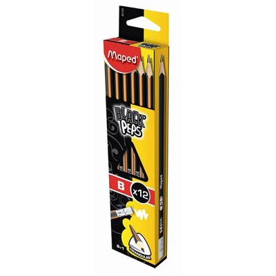 Maped Black Peps grafitceruza B radírral