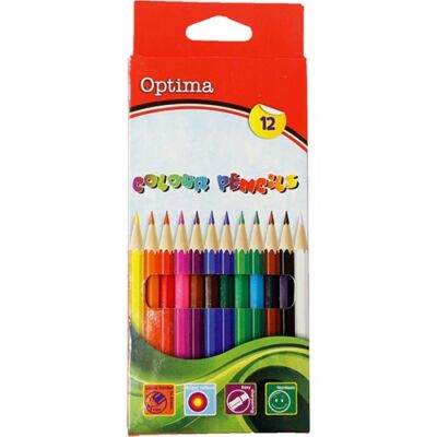 Optima hatszögletű színes ceruza készlet - 12 db/csomag