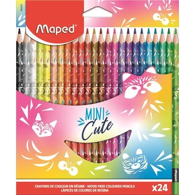 Színes ceruza készlet 24 db/cs - Maped Mini Cute állatos