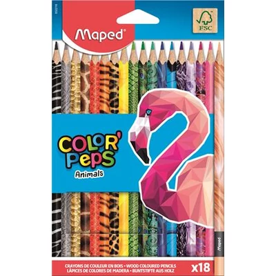 Maped Color Peps Animal színes ceruza készlet 18 szín
