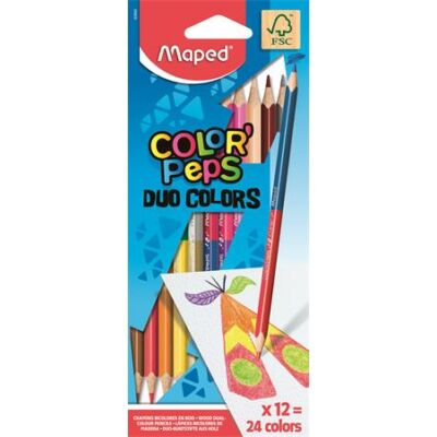Maped Color Peps Duo kétvégű színes ceruza készlet 24 szín