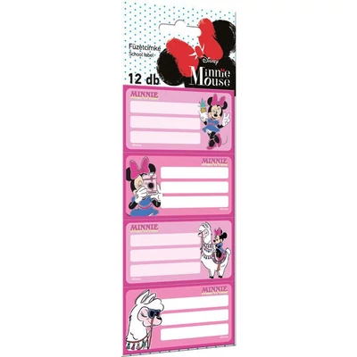 Minnies lámás füzetcímke - 12 etikett/csomag - Minnie Mouse lama