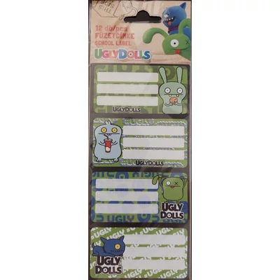 Undipofik füzetcímke - 12 etikett/csomag - UglyDolls
