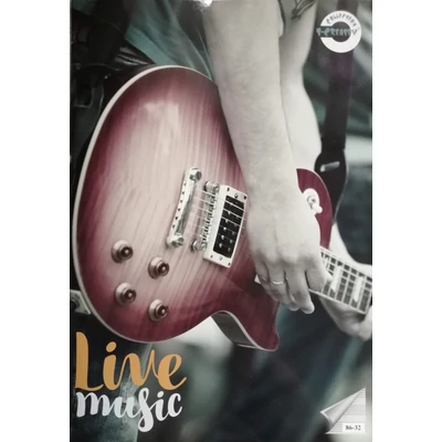 Hangjegyfüzet A4 - &quot;86-32&quot; - Live Music - gitáros