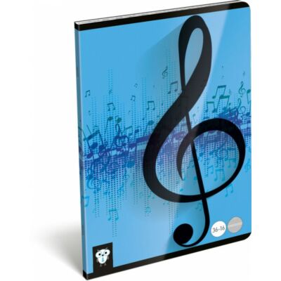 Hangjegyfüzet - A5 - Kis bagoly Beats - kék violinkulcsos