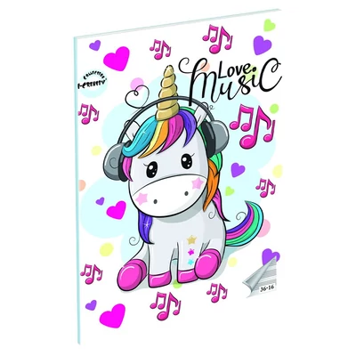 Love Music Unnikornisos A5 hangjegyfüzet énekfüzet