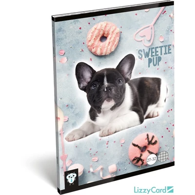 Kutyás kockás A5 füzet 27-32 - Kis Bagoly Sweetie Pup