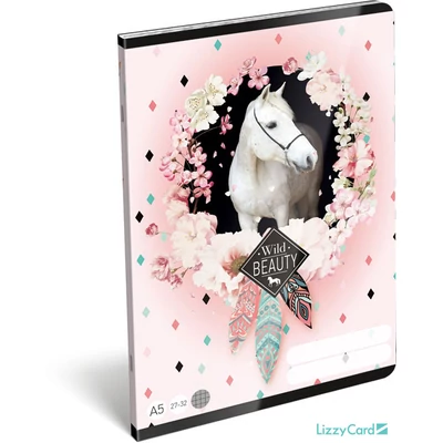 Lovas kockás A5 füzet 27-32 - Wild beauty rose